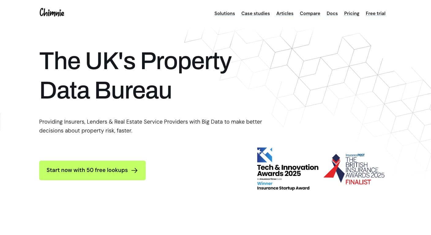 Chimnie website homepage screenshot