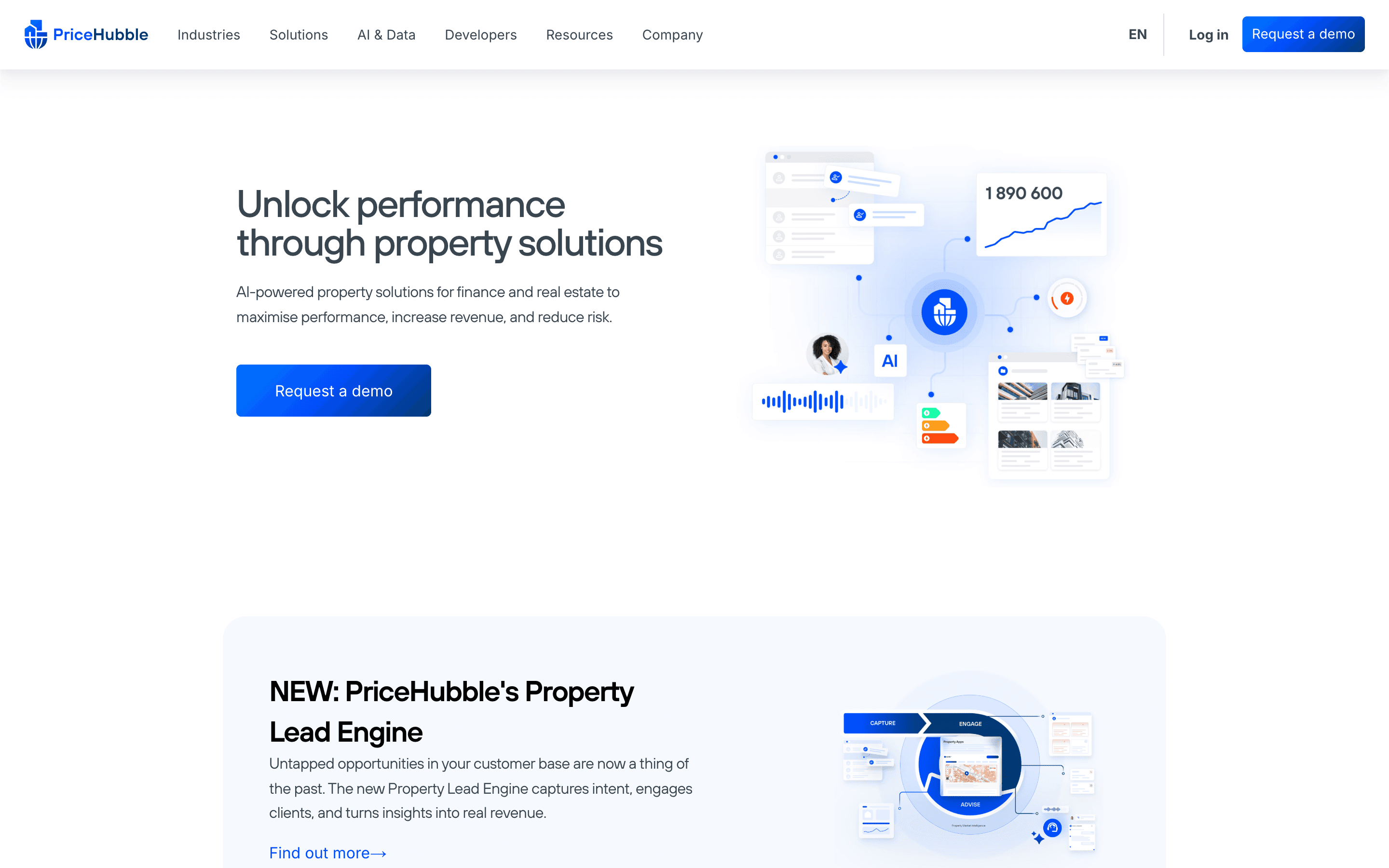 PriceHubble real estate valuation platform website screenshot