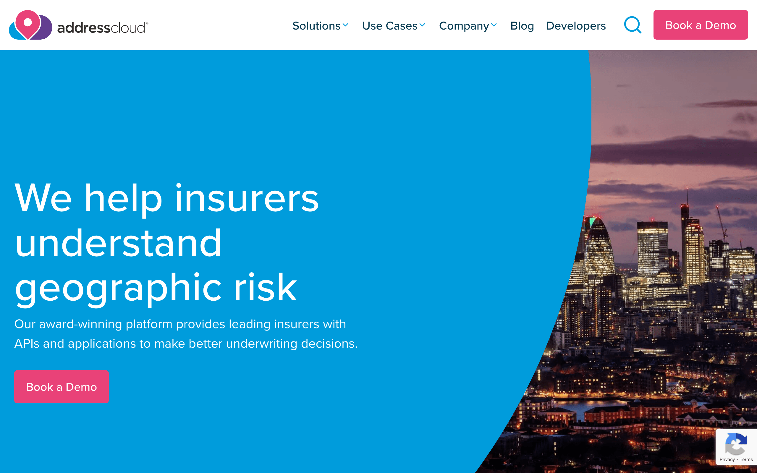 AddressCloud website homepage