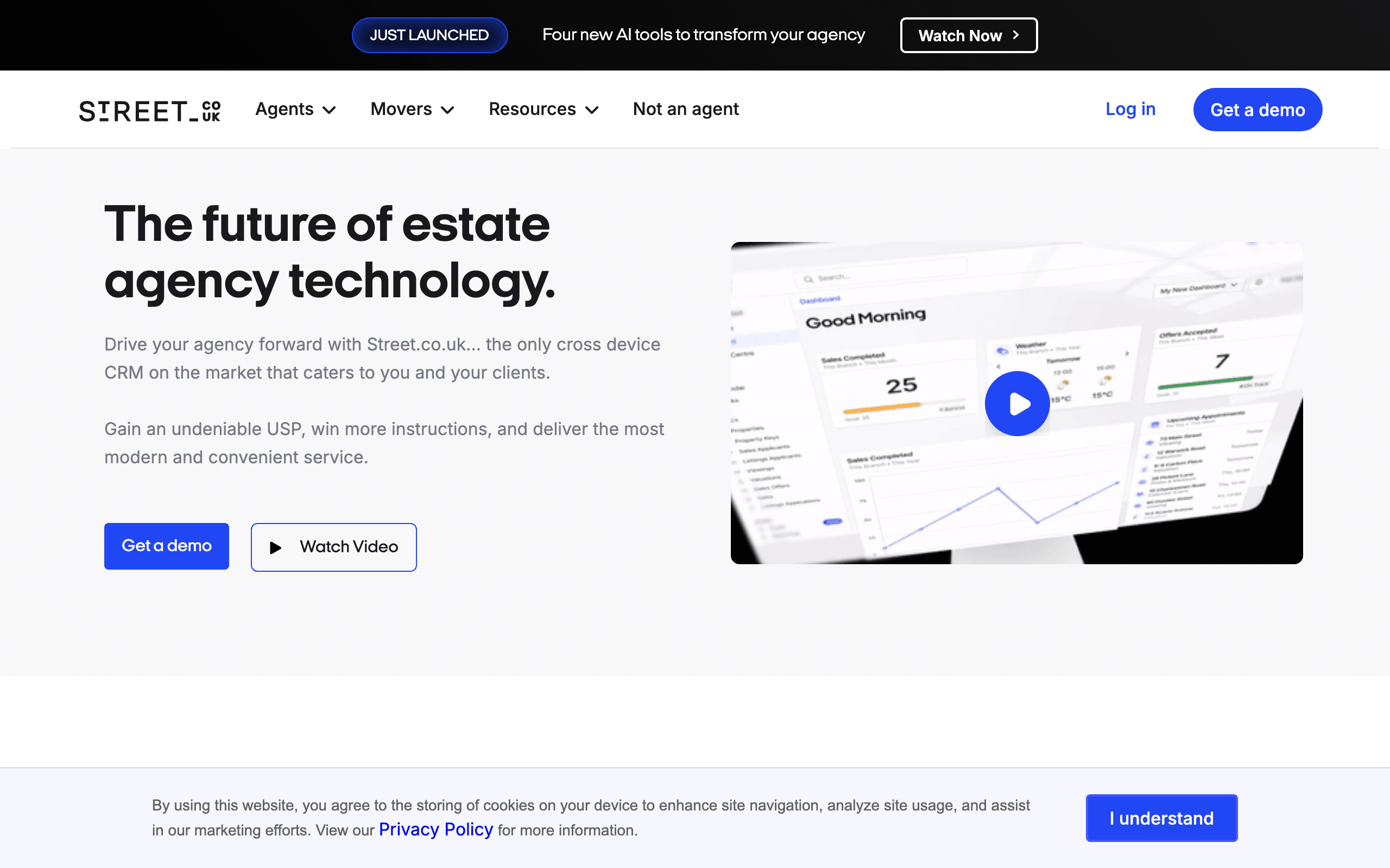 Street Data website homepage