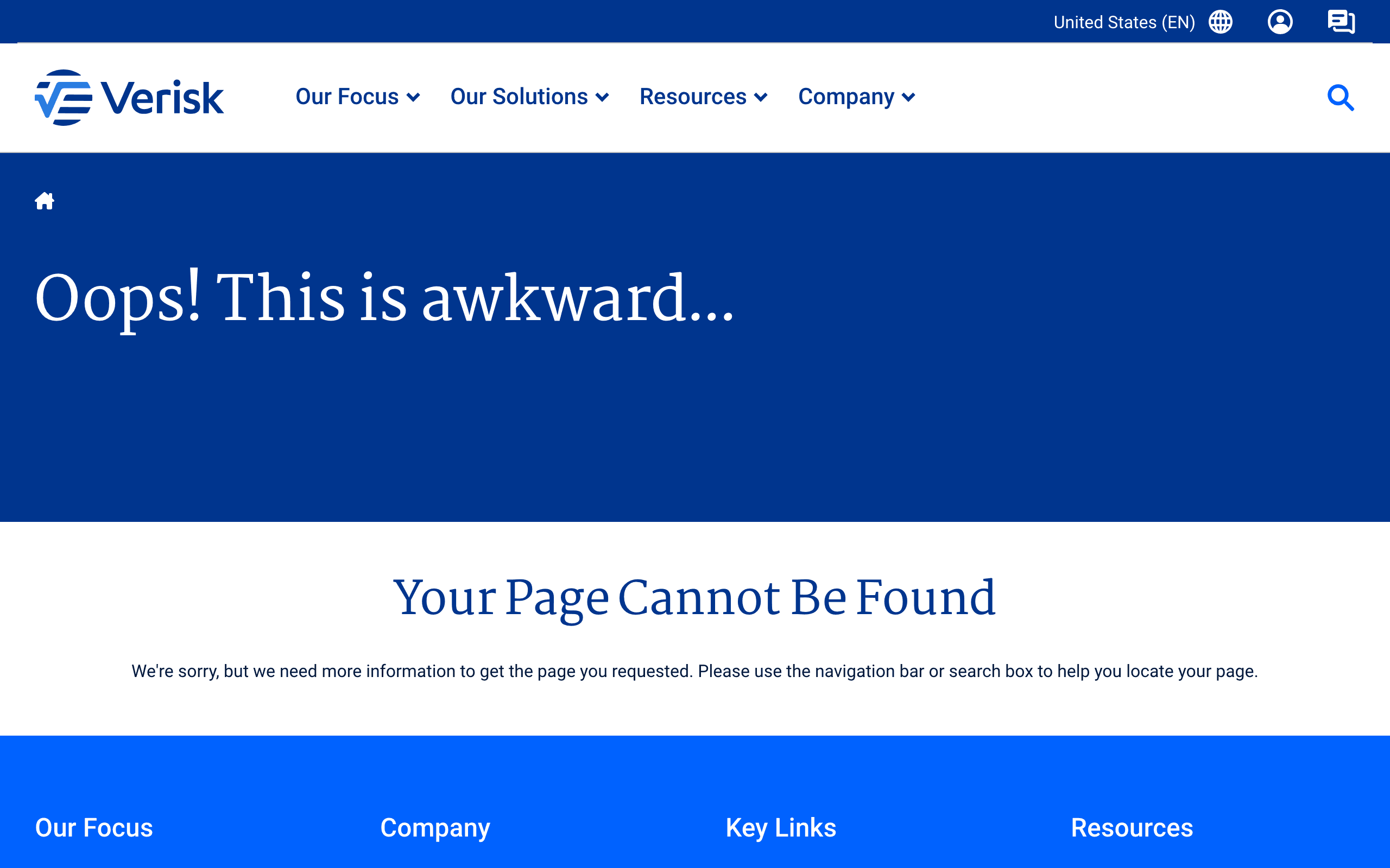 Verisk website homepage